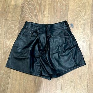 Abercrombie vegan leather shorts